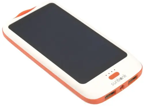 Sunbank Mars Güneş Enerjili 10.000 mAh Beyaz - Turuncu Powerbank