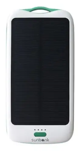 Sunbank Mars Güneş Enerjili 10.000 mAh Beyaz - Yeşil Powerbank