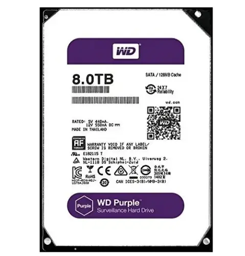 WD Purple WD80PURZ 8TB 5400RPM Sata 3 128MB 3.5″ Sabit Disk