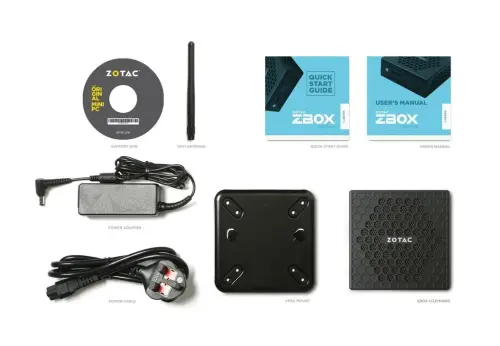 Zotac ZBOX-CI327NANO-BE-W3B Intel Celeron N3450 4GB 32GB Windows 10 Barebone Mini Masaüstü Bilgisayar 