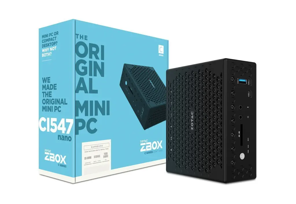 ZOTAC ZBOX-CI547NANO-BE Intel Core i5-7200U Barebone Mini PC