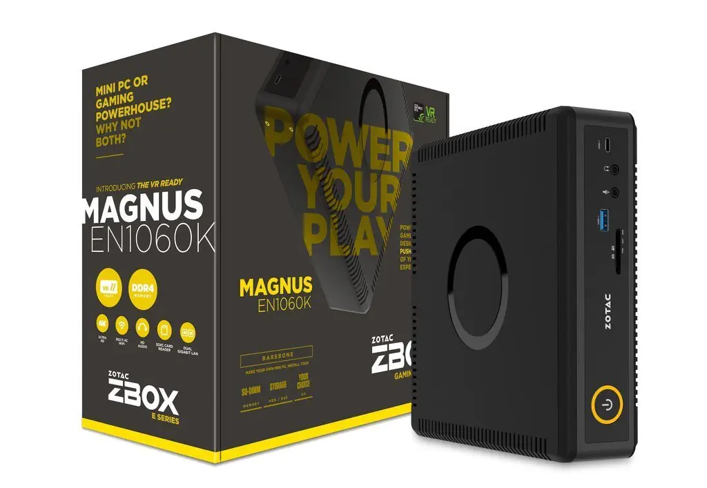 ZOTAC ZBOX-EN1060K-BE Intel Core i5-7500T GTX1060 Mini PC