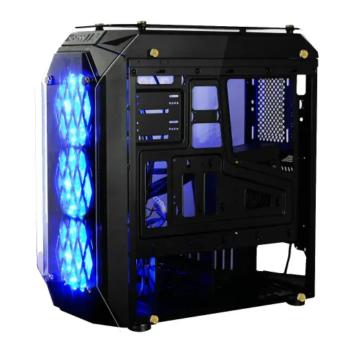 GamePower Eos Gaming 3*120mm Mavi LED Fanlı Quad Tempered Glass Mid ATX Kasa