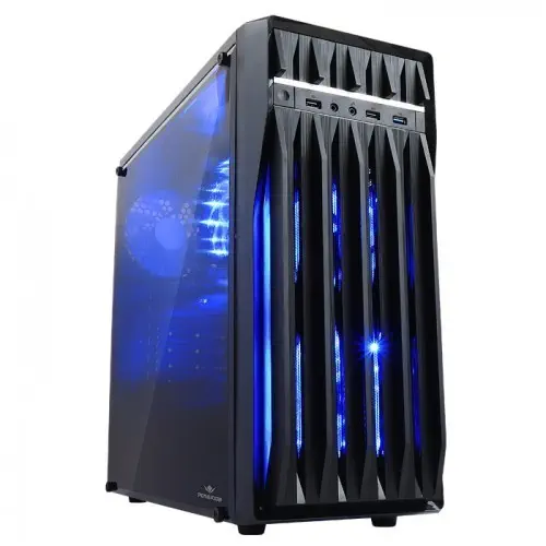 Hiper Poseidon Blue LED Midi Tower Siyah Gaming (Oyuncu) Kasa