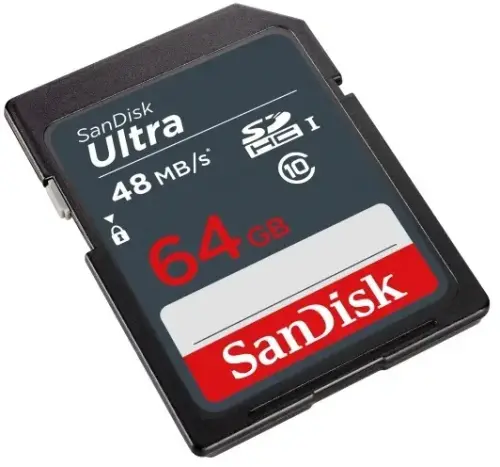 SanDisk 64GB Ultra SDHC UHS-I 48Mb/s SDSDUNB-064G-GN3IN SD Bellek Kartı