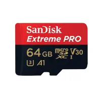 Sandisk Extreme Pro microSDXC 64GB + SD Adapter + Rescue Pro Deluxe 100MB/s A1 C10 SDSDQXCG-064G-GN6MA Micro SD Kart