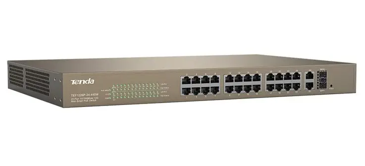 Tenda TEF1226P 24 Port PoE 2xGigabit+2SFP Switch