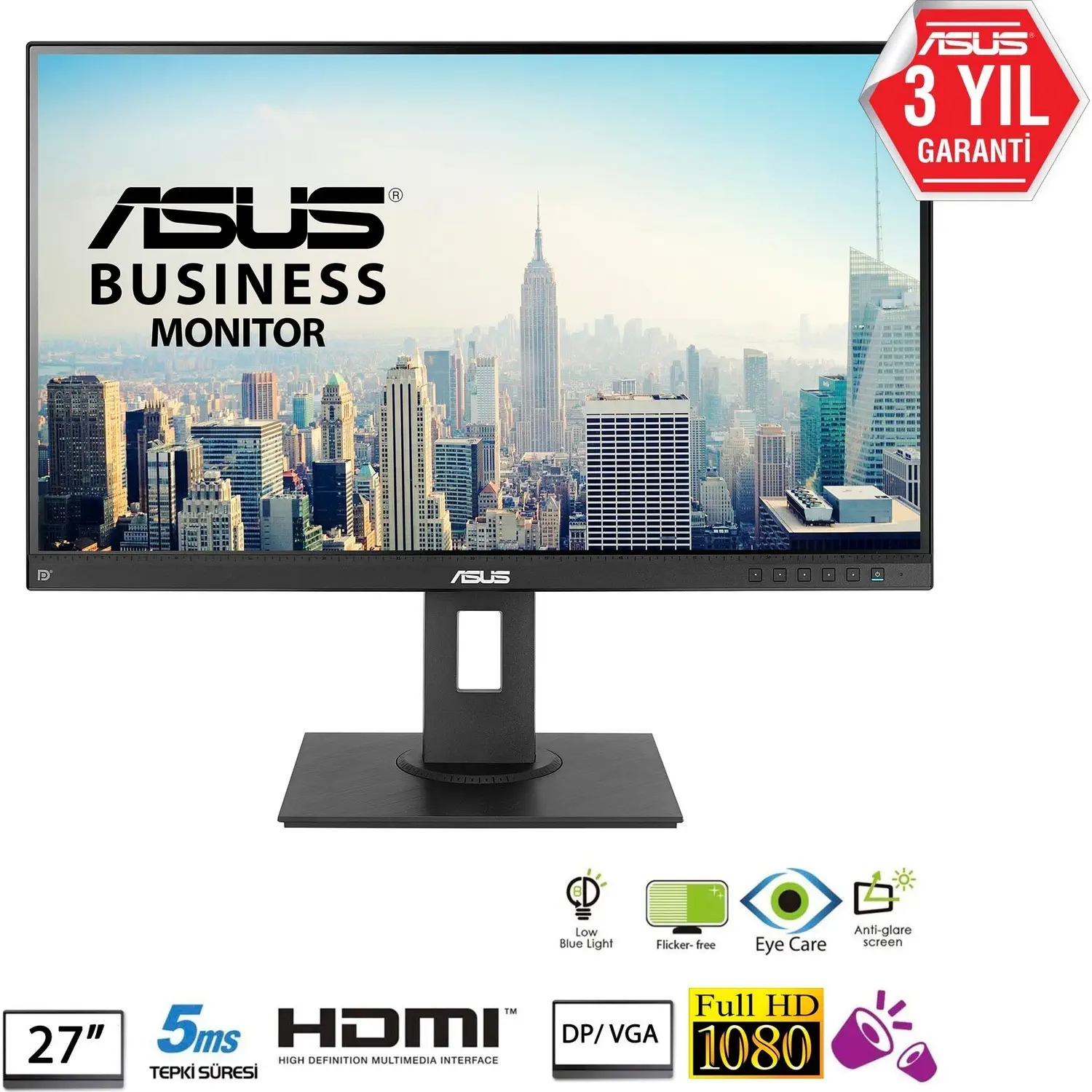 Asus BE27AQLB 27″ 5ms 60Hz WQHD IPS Monitör