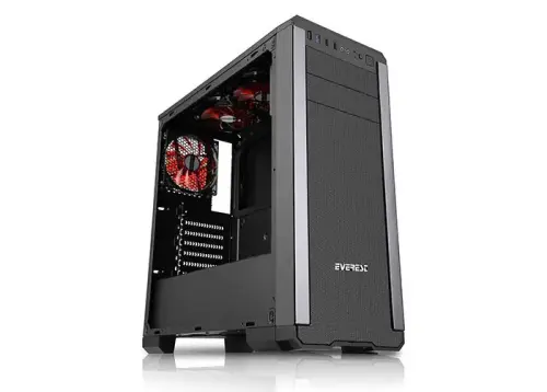 Everest Rampage Pulsar V1 2xUSB3.0+ 2xUSB 2,0 + 2x12cm Led +1x12cm RED Fan Pencereli Oyun Kasa