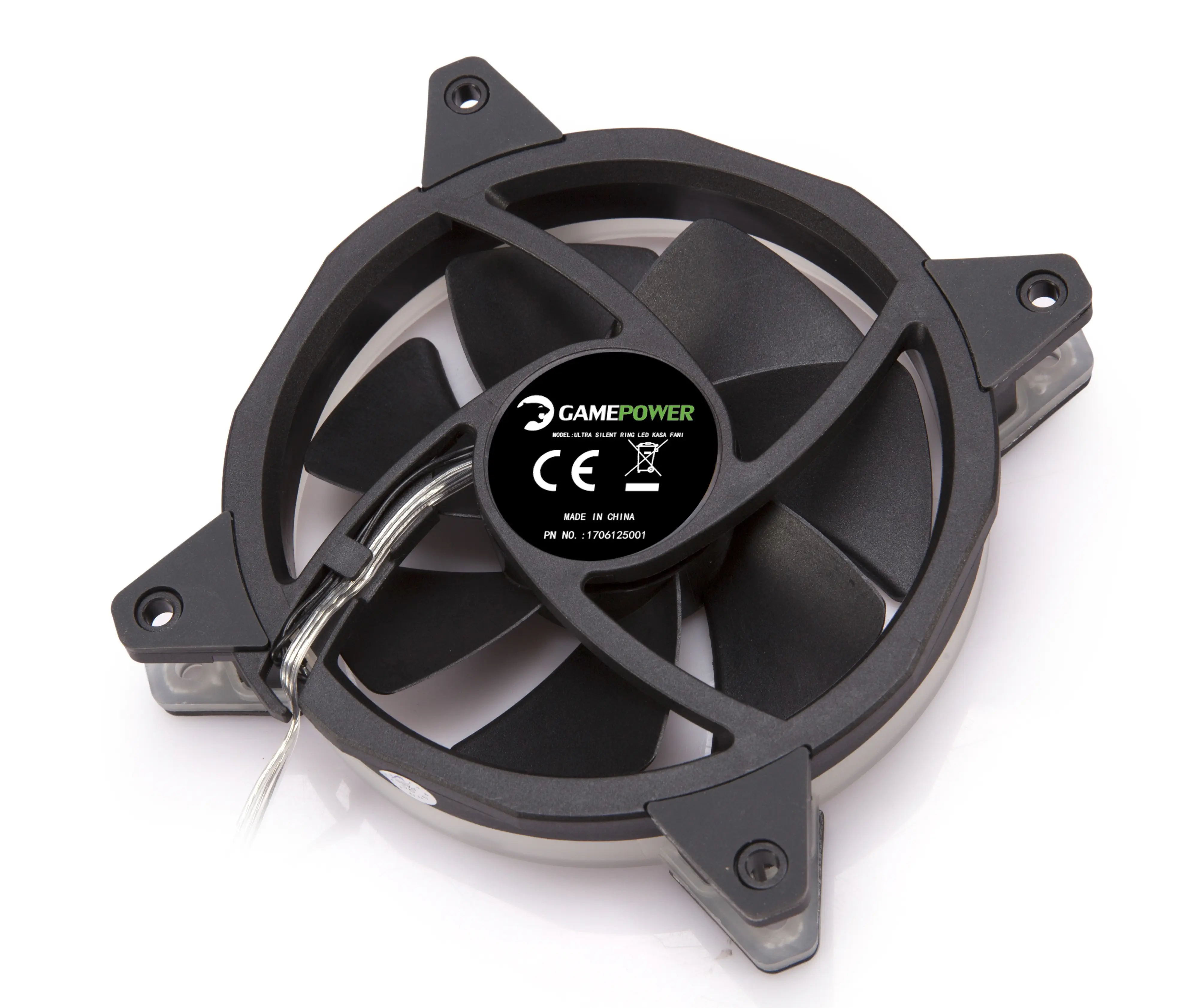 GamePower GF-30B 12cm Mavi Ring Led`li Kasa Fanı