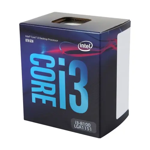 Intel Core i3-8100 3.60GHz 6MB Soket 1151 İşlemci (Fanlı)