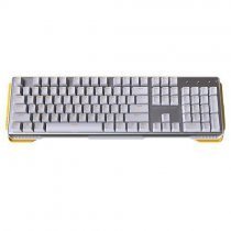 James Donkey 619 Beyaz 104 Tuşlu Gateron Mavi Switch Metal Mikroçipli Sıcak Işık Tuş Aydınlatmalı Çıkarılabilir USB Kablolu Multimedya Mekanik Pro Gaming Klavye – İngilizce Q