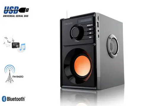 Mikado MD-10B 5W+2.5W 2 USB+McSD+FM Destekli Bluetooth Müzik Kutusu