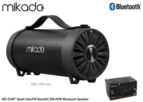 Mikado MD-54BT 3 Renk USB+FM Destekli 3W+10W Bluetooth Speaker  