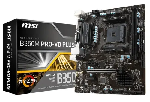 MSI B350M PRO-VD Plus AMD B350 Soket AM4 DDR4 3200(O.C.)MHz mATX Gaming(Oyuncu) Anakart