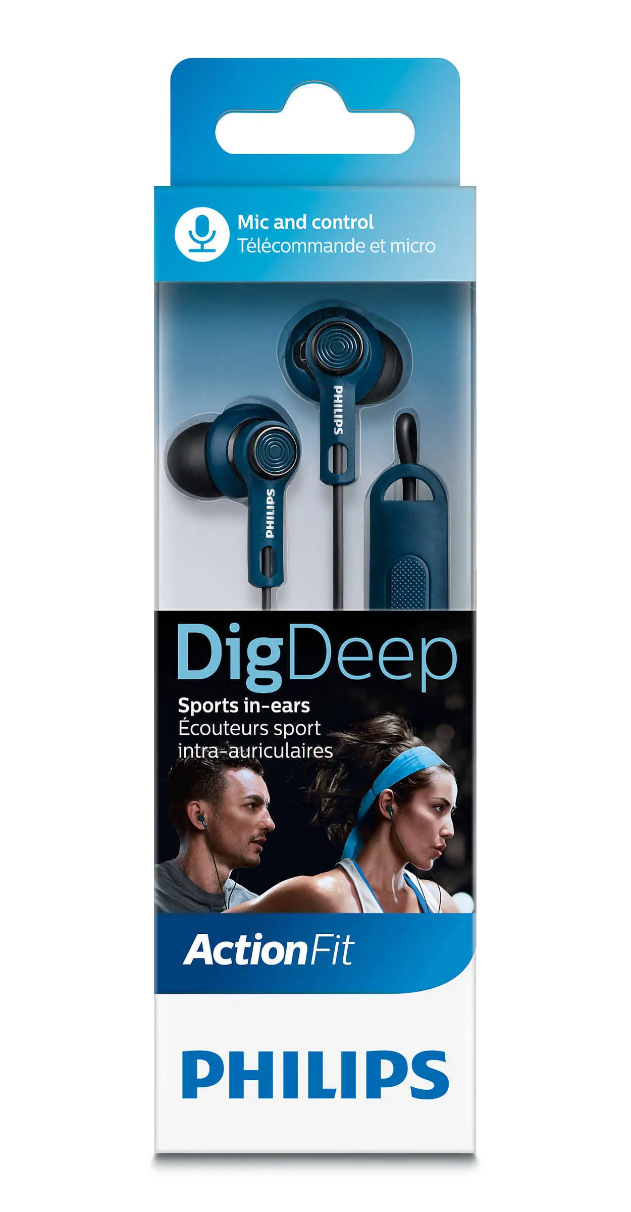 Philips SHQ2405BL/00 Actionfit Mikrofonlu Sporcu Kulaklık