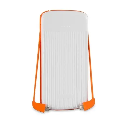 S-link IP-1012 10000mAh USB ve TYPE-C Kablo Monteli Beyaz/Turuncu Powerbank