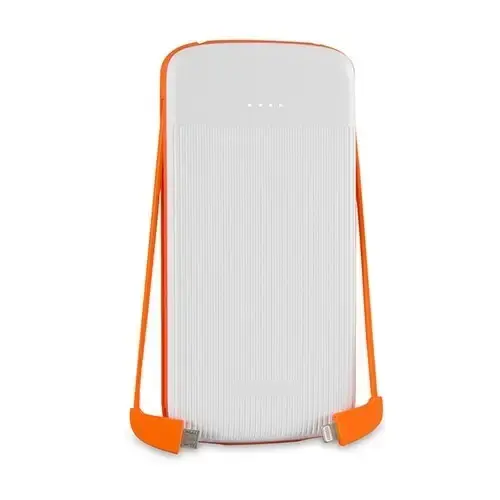 S-link IP-1012 10000mAh USB ve TYPE-C Kablo Monteli Beyaz/Turuncu Powerbank