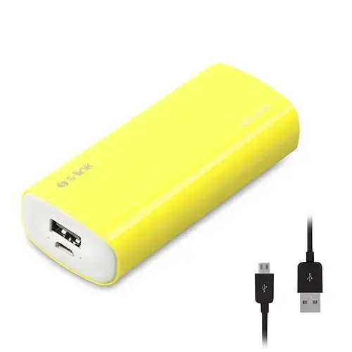 S-link IP-G40 4000mAh 1x1A USB Girişli Sarı Powerbank 