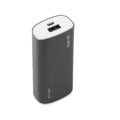 S-link IP-G40 4000mAh 1x1A USB Girişli Siyah Powerbank 