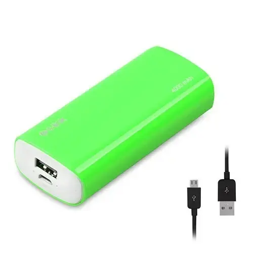 S-link IP-G40 4000mAh 1x1A USB Girişli Yeşil Powerbank 