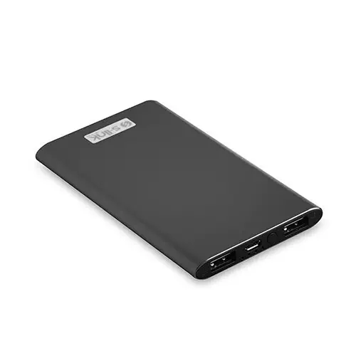 S-link IP-P22 4000mAh 1x2A USB Girişli Siyah Alüminyum Slim Powerbank 