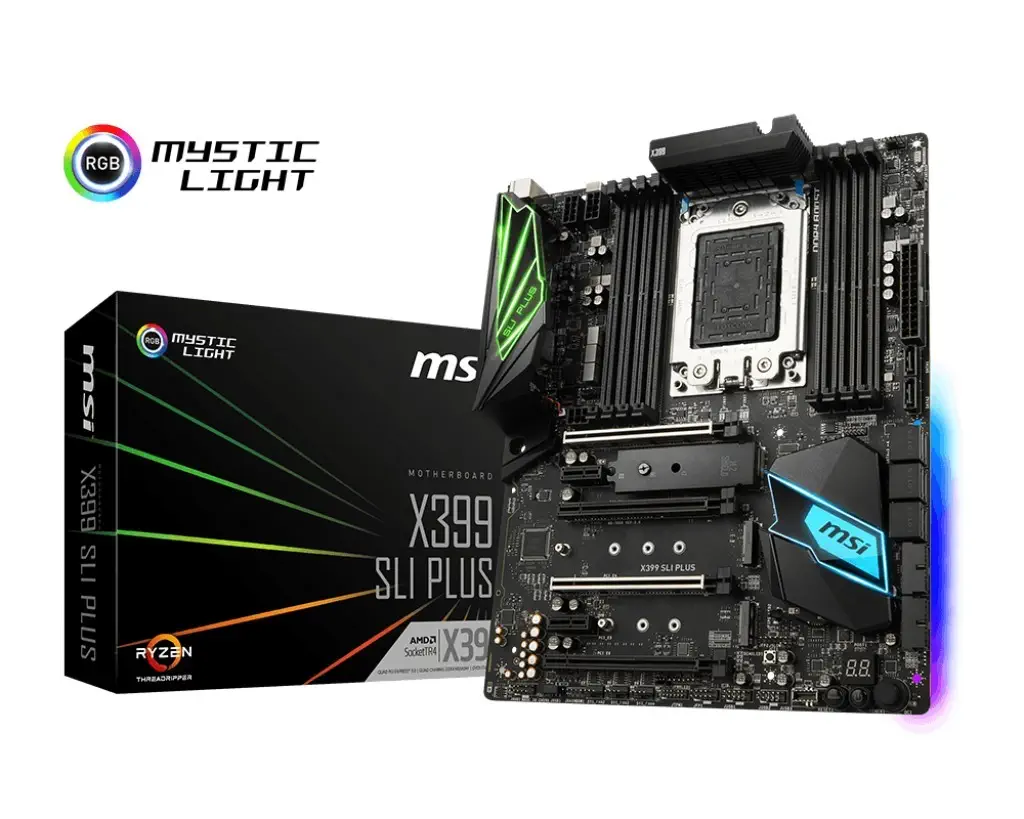 MSI X399 Sli Plus AMD X399 Soket TR4 DDR4 3600MHz(O.C.) ATX Gaming(Oyuncu) Anakart