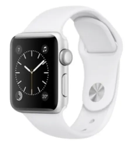 Apple Watch Series 2 38mm Gümüş Rengi Alüminyum Kasa ve Beyaz Spor Kordonlu Akıllı Saat (MNNW2TU/A)