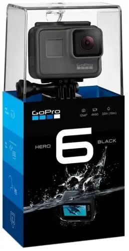 GoPro Hero6 Black 5GPR/CHDHX-601 12MP Aksiyon Kamera - 2 Yıl Resmi Distribütör Garantili