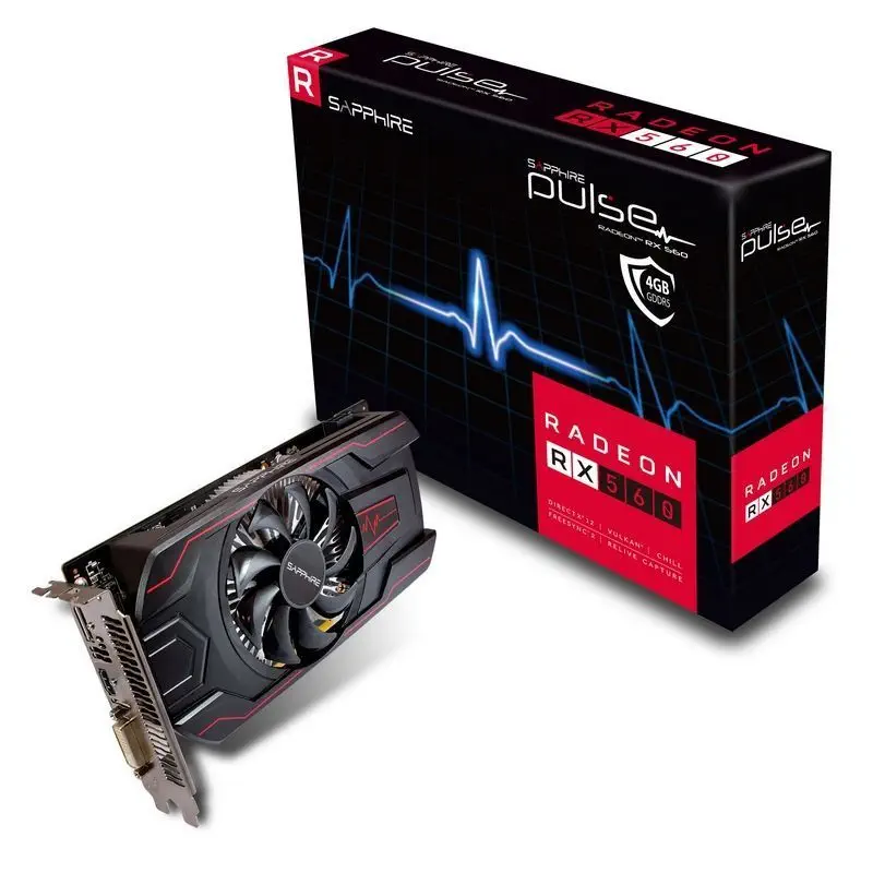 Sapphire Amd Radeon RX 560 Pulse 4GB GDDR5 128Bit (DX12) Ekran Kartı 11267-18-20G
