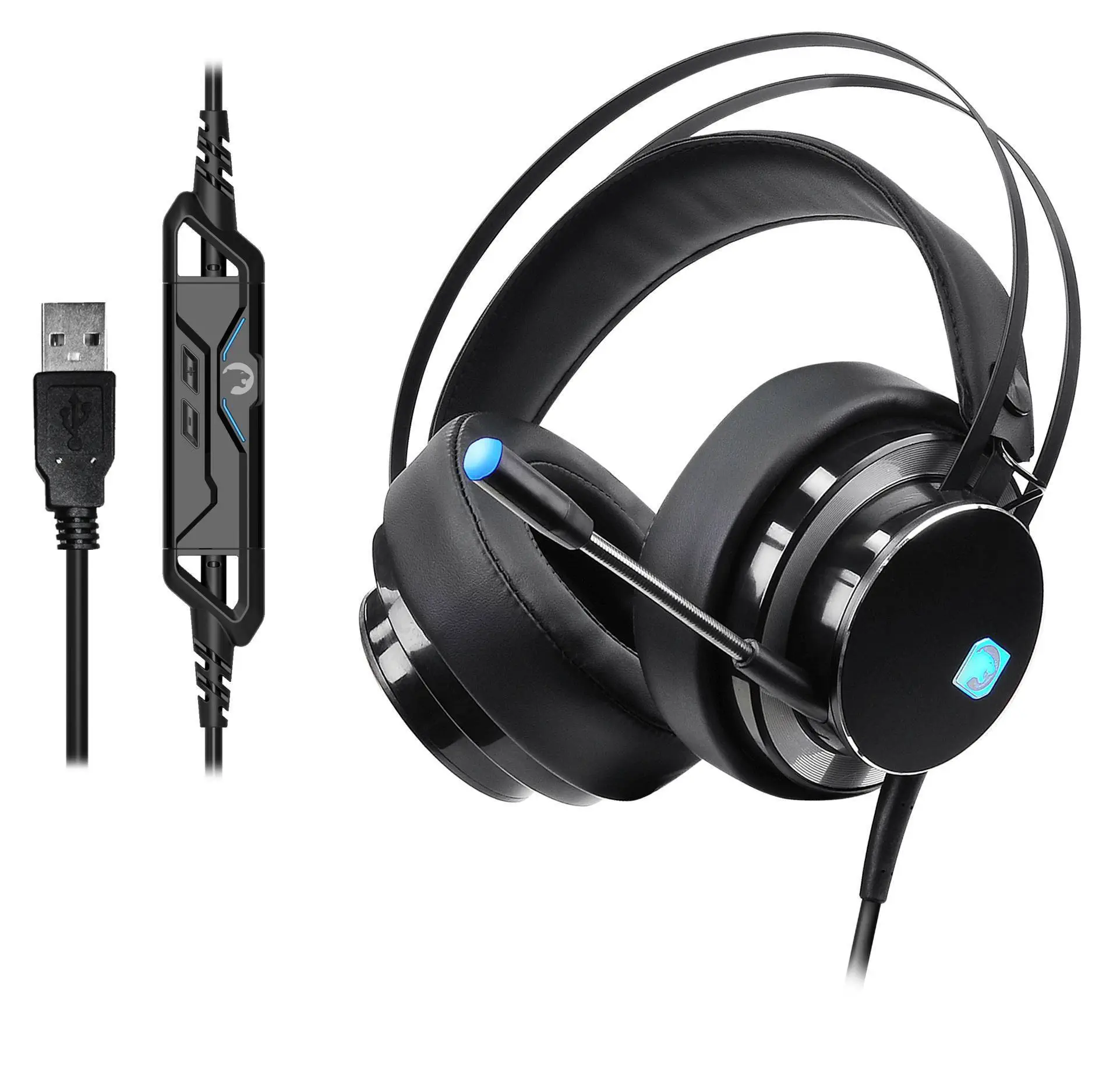 GamePower Phantom 7.1 Surround Gaming Kulaklık Neodimyum 50mm Sürücüler 113dB Katlanabilir Hassas Mikrofon -43dB LED Aydınlatmalı Manuel + Yazılımla Ses Kontrol USB Bağlantı ve Ses Kartı