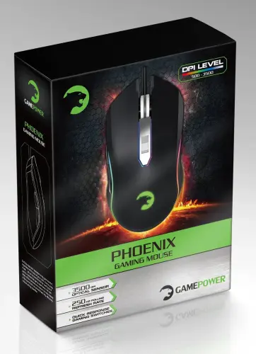 GamePower Phoenix 3500DPI 6 Tuş RGB Optik Gaming Mouse