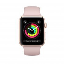 Apple Watch Series 3 GPS 38 mm Altın Rengi Alüminyum Kasa Kum Pembesi Spor Kordon MQKW2TU/A - Apple Türkiye Garantili