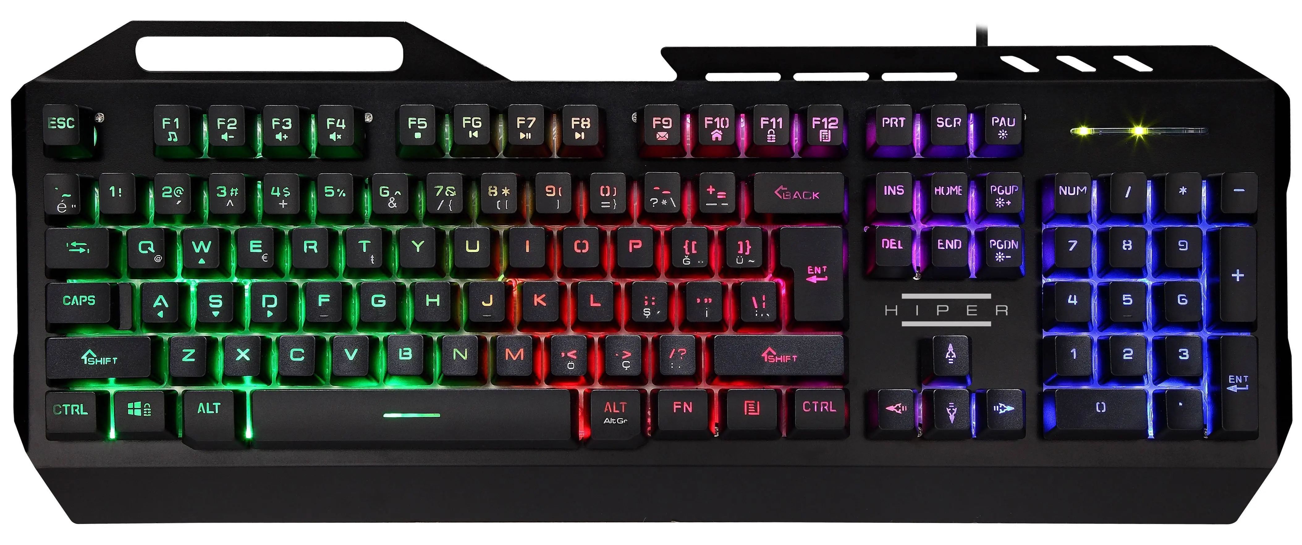 Hiper Logos V40 Gaming Klavye/Mouse SET Mekanik Hisli Metal Kasa Rainbow Aydınlatma 3 Milyon Tuş Basış Ömrü Double Injection Keycaps / 1600DPI 3 Farklı DPI Ayarı 3 Farklı LED Rengi  