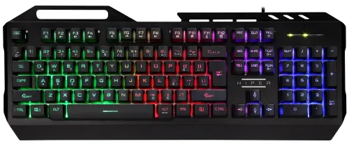 Hiper Logos V40 Gaming Klavye/Mouse SET Mekanik Hisli Metal Kasa Rainbow Aydınlatma 3 Milyon Tuş Basış Ömrü Double Injection Keycaps / 1600DPI 3 Farklı DPI Ayarı 3 Farklı LED Rengi  
