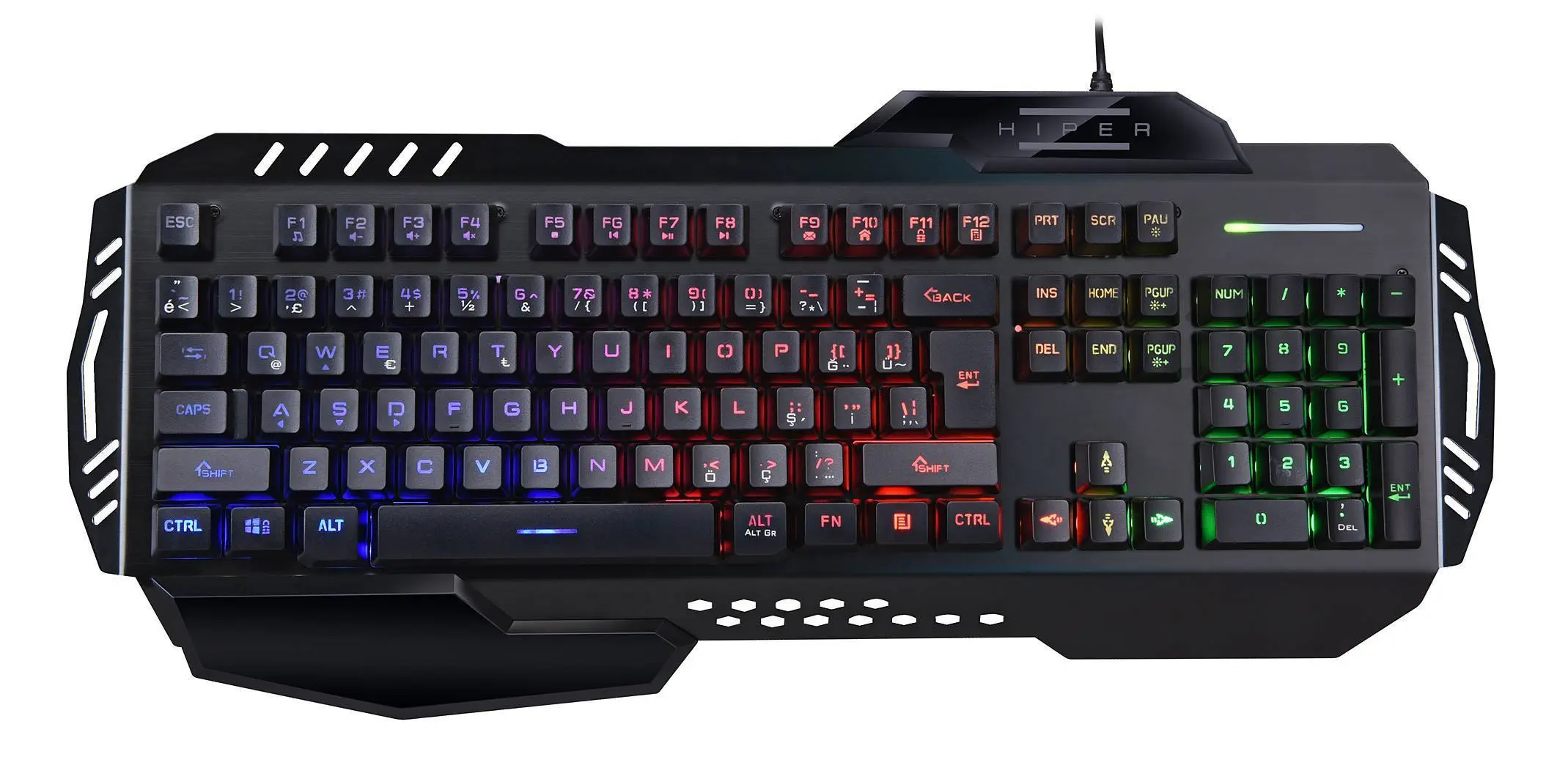 Hiper Metal Gear Z10 Mekanik Hisli Rainbow USB Gaming Klavye