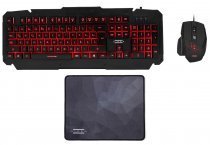 Hiper Dark Vane V10 Gaming Klavye/Mouse/Mouse Pad SET Mekanik Hisli Metal Kasa 3 Farklı Renk Seçeneği Sunan LED Aydınlatma 5 Milyon Tuş Basış Ömrü Double Injection Keycaps / 3200DPI 5 Farklı DPI Ayarı 7 Farklı LED Rengi