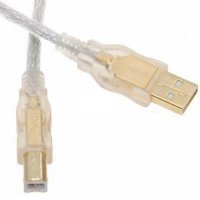 USB 2.0 Yazıcı Kablosu Şeffaf Lüks