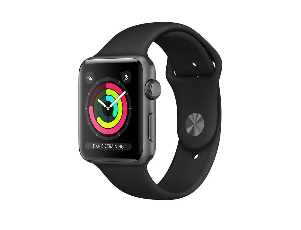 Apple Watch Series 3 GPS 42 mm Uzay Grisi Alüminyum Kasa Siyah Spor Kordon MQL12TU/A - Apple Türkiye Garantili