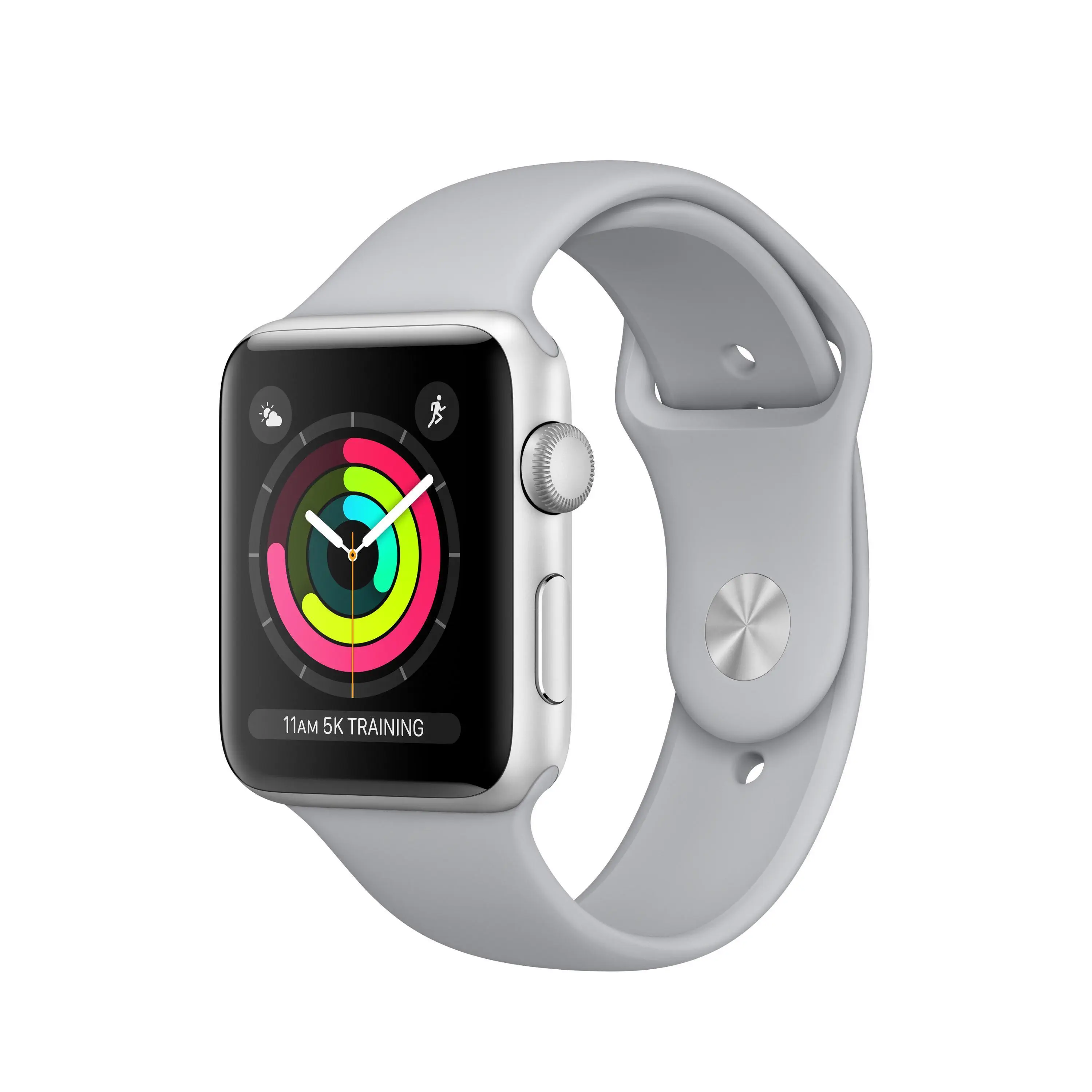 Apple Watch Series 3 GPS 38 mm Gümüş Rengi Alüminyum Kasa Puslu Gri Spor Kordon MQKU2TU/A - Apple Türkiye Garantili