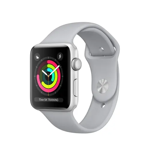 Apple Watch Series 3 GPS 38 mm Gümüş Rengi  Alüminyum Kasa Puslu Gri Spor Kordon MQKU2TU/A - Apple Türkiye Garantili