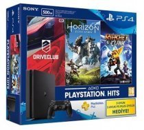 Sony PS4 500GB Slim Kasa Oyun Konsolu+Horizon Zero Dawn+Driveclub+Ratchet And Clank+3 Aylık PS Plus Üyelik Hediye(İthalatçı Firma Garantili)