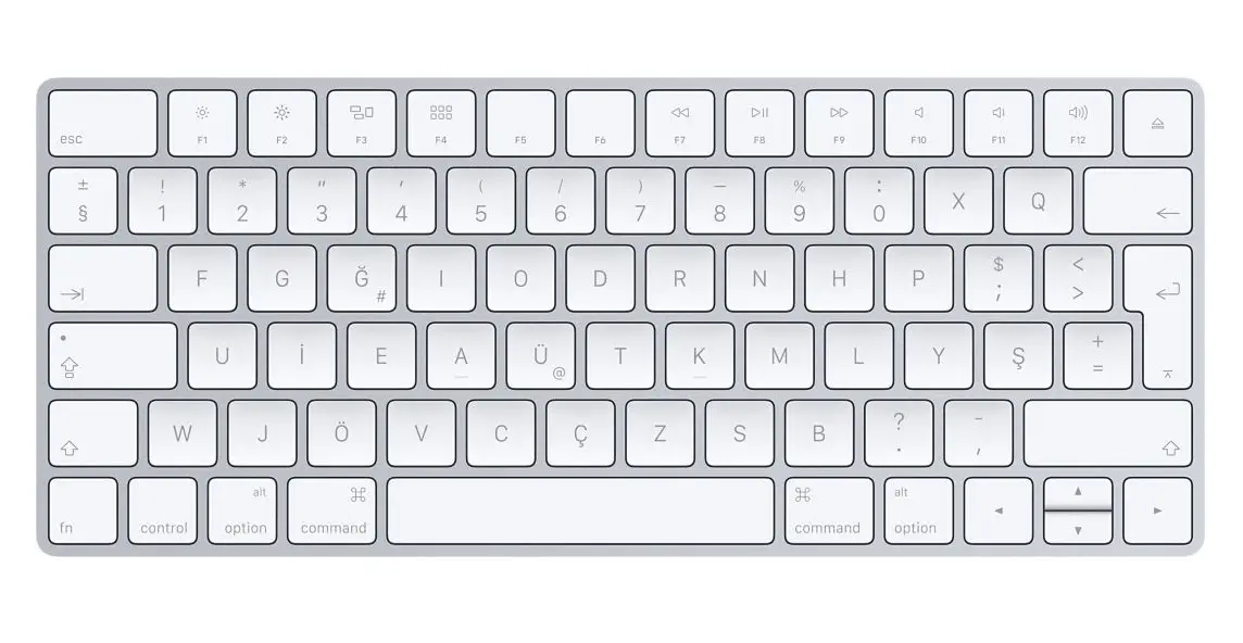 Apple Magic Keyboard MLA22TU/A Kablosuz Türkçe F Klavye