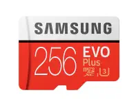 Samsung Evo Plus 256 GB  MB-MC256GA/EU 100MB/s Aktarım Hızı U1 Class 10 SD Kart Adaptörlü 4K Ultra HD Kayıt Özellikli Micro SDXC Hafıza Kartı