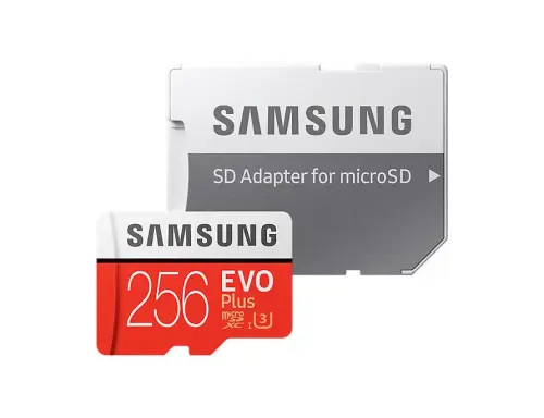 Samsung Evo Plus 256 GB  MB-MC256GA/EU 100MB/s Aktarım Hızı U1 Class 10 SD Kart Adaptörlü 4K Ultra HD Kayıt Özellikli Micro SDXC Hafıza Kartı