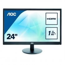 AOC E2470SWH 23.6" 1ms (Analog+DVI+HDMI) Led Monitör