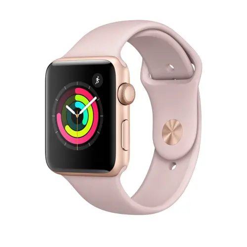 Apple Watch Series 3 GPS 42 mm Gold Alüminyum Kasa Kum Pembesi Spor Kordon MQL22TU/A -  Apple Türkiye Garantili