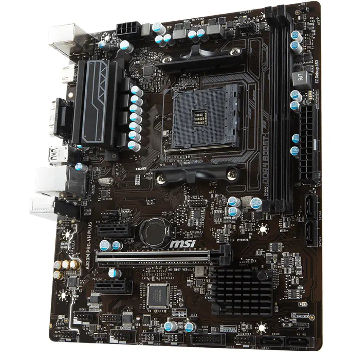 MSI A320M PRO-VH Plus AMD A320 Soket AM4 DDR4 3200(OC)MHz mATX Gaming Anakart