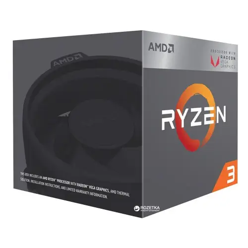 AMD Ryzen 3 2200G 3.50GHz 6MB Soket AM4 İşlemci (Fanlı)