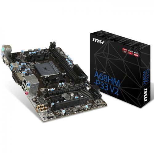 MSI A68HM-P33 V2 AMD A68H Soket FM2+ DDR3 2133MHz (OC) Micro-ATX Anakart